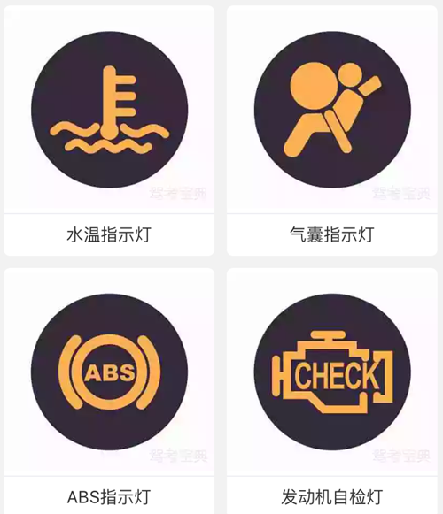 图解科一仪表盘常见标识