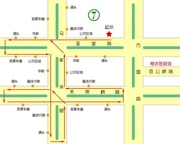 嘉兴最新7条科目三道路考试路线图