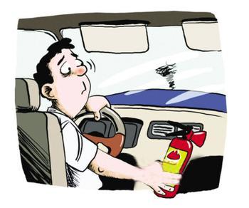 车载灭火器买了放哪儿?车辆安全要重视- 驾考