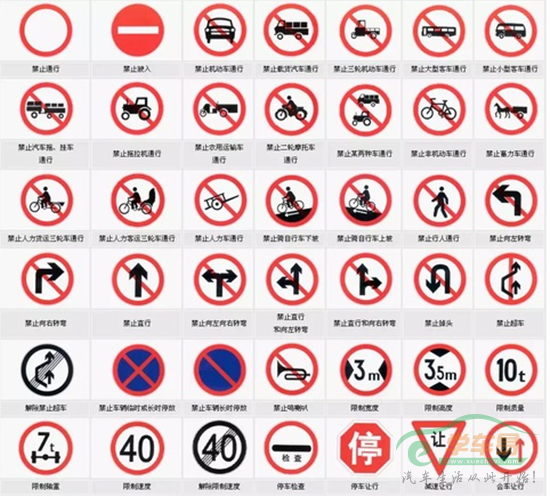 科一科四交通标志大全--珍藏版|利欣驾校