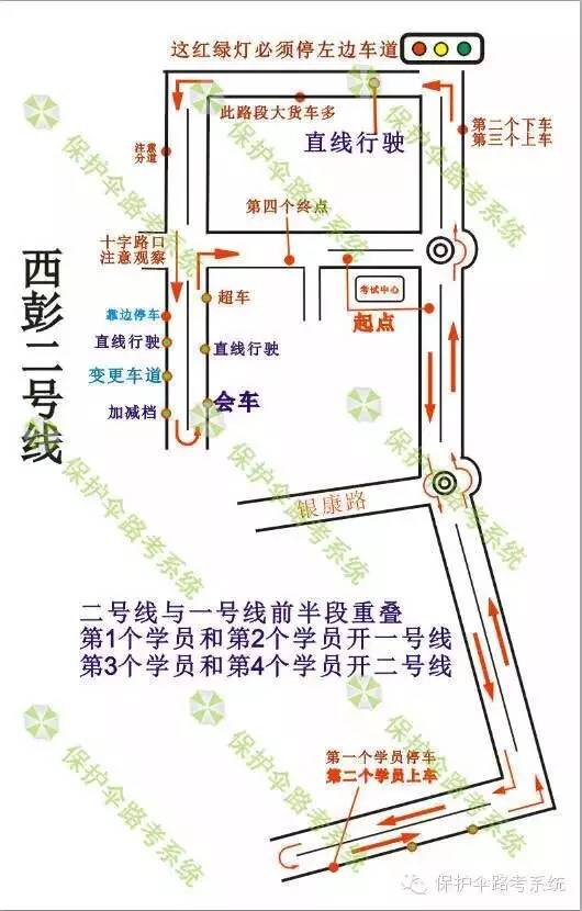 重庆科目三考试西彭考场线路图二号路线