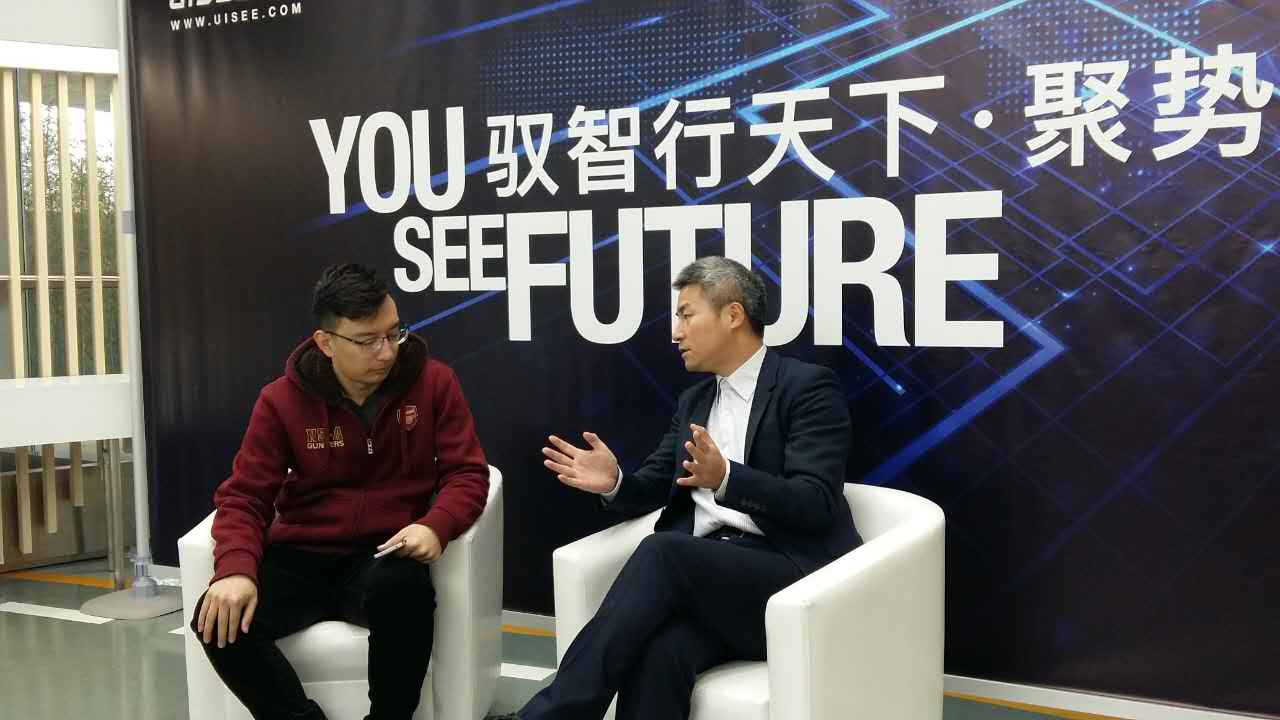驭势科技创始人兼ceo吴甘沙接受媒体采访