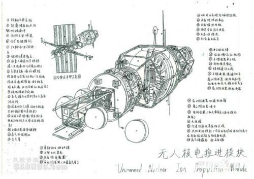 南航学生醉心飞行器 手绘航天器设计图(2)