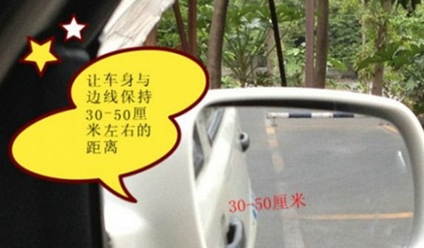 经验交流:学车技巧侧方位停车如何掌握边线30公分