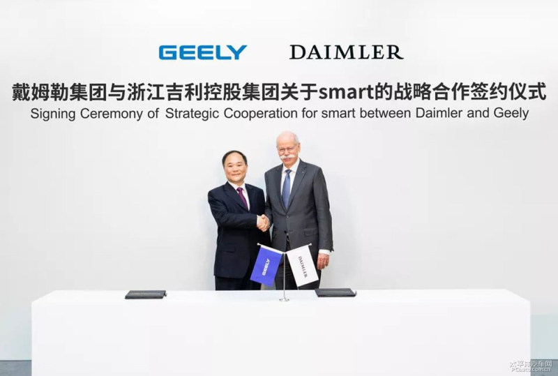 十年  时间来到了2019年的3月,吉利收购戴姆勒旗下smart品牌50%的股权