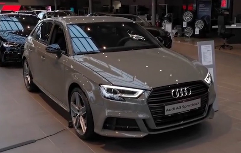 传说中的水泥灰奥迪新a3sportbacksline