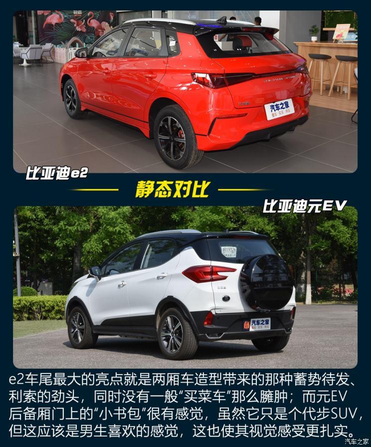 代步车的同门之战比亚迪e2对比元ev