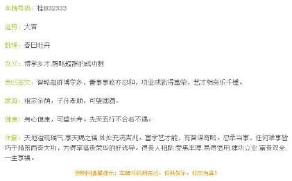 车牌号码测试打分方法