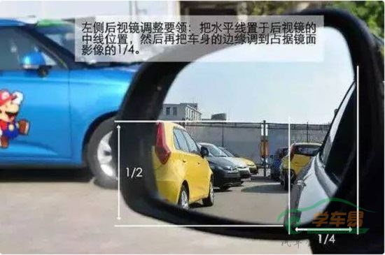 左侧后视镜的调整