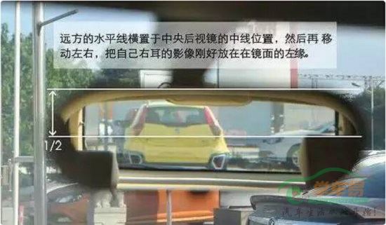 中央后视镜的调整