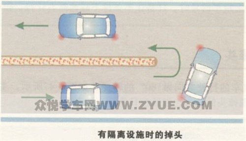 科目三考试中如何掉头详细图解