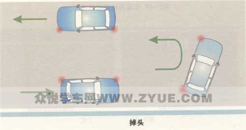 科目三考试中如何掉头详细图解