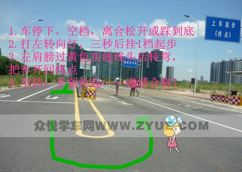 图解深圳白石洲西考场科目三考试技巧 图解深圳白石洲西考场科目三考试技巧