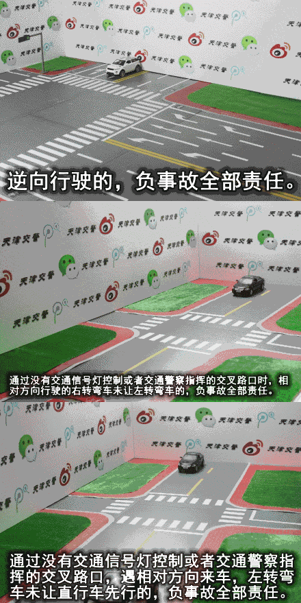 常见全责交通事故3D动态图演示
