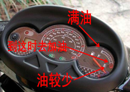 摩托车油表怎么看