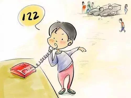 记住, 交通事故报警电话是122.