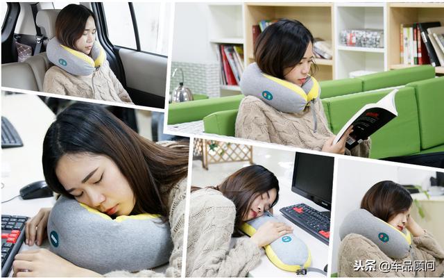 这款带按摩的U型枕，分频震动kimoji~告别坐车、上班睡到脖子疼！