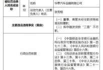 快讯丨华泰汽车金融被罚100万，董事长张秀根被警告