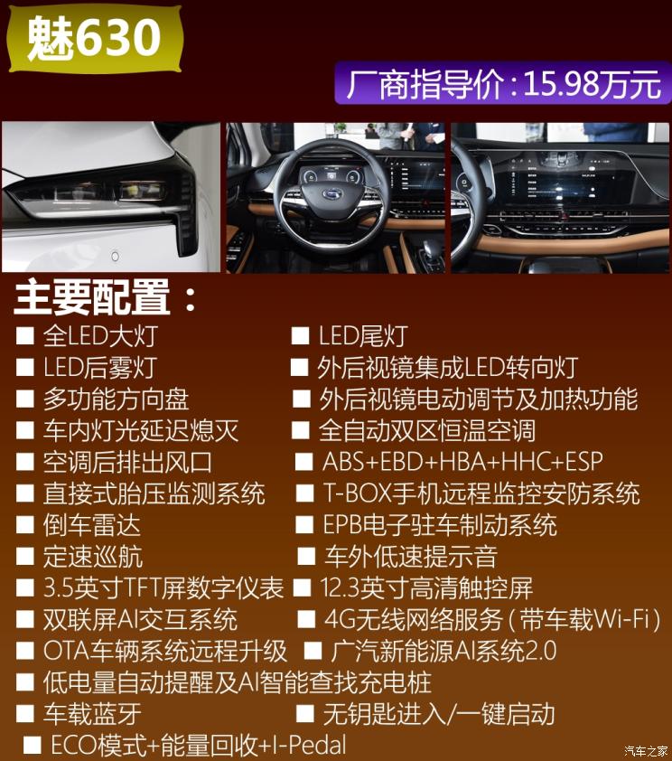 推魅630 Evo 广汽新能源Aion S购车手册