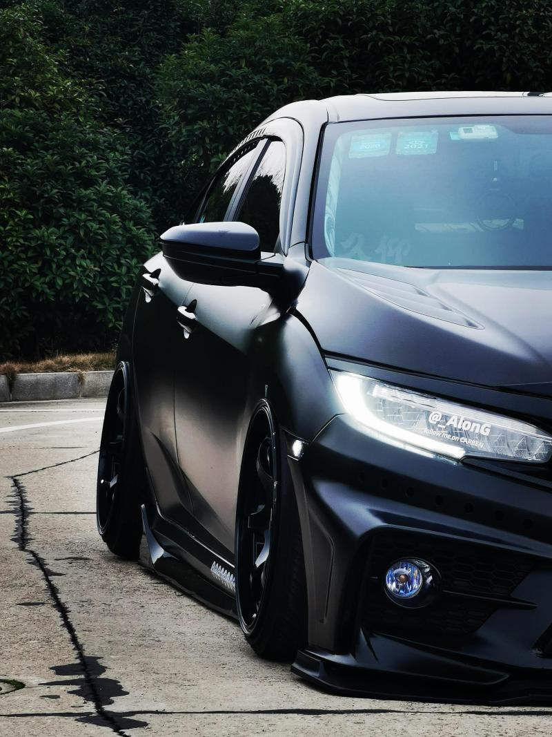 素黑姿态十代思域,三年改装征程让小白蜕变资深玩家- 买车网