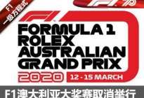 官宣 2020 F1澳大利亚大奖赛取消举行