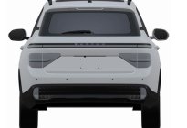 新宝骏SUV设计专利图，采用无边框中网设计，配备超大全景天窗