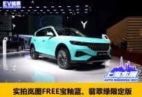 2021上海车展：实拍岚图FREE宝釉蓝、翡翠绿限定版