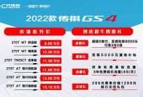 2022款传祺GS4有颜有智更安全，超值上市！